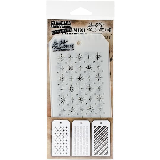 Stampers Anonymous Tim Holtz&#xAE; Mini Layered Stencil Set #31